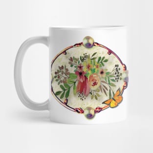 Butterfly and Flowers Mug